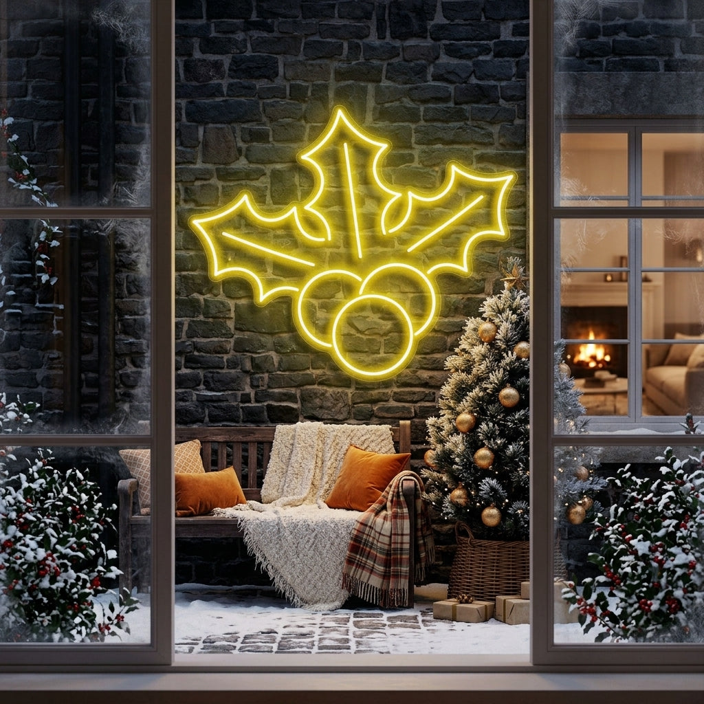 Christmas Holly Flex Neon Sign