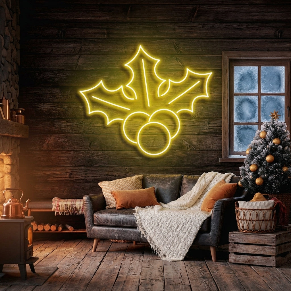 Christmas Holly Flex Neon Sign