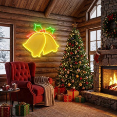 Christmas Double Bell Led Neon Sign Light
