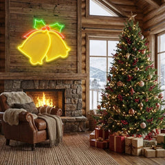 Christmas Double Bell Led Neon Sign Light