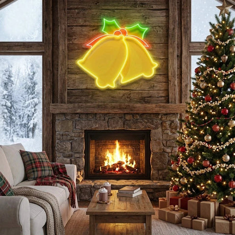 Christmas Double Bell Led Neon Sign Light