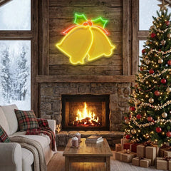 Christmas Double Bell Led Neon Sign Light