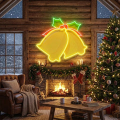 Christmas Double Bell Led Neon Sign Light