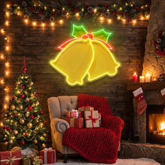 Christmas Double Bell Led Neon Sign Light