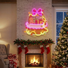 Christmas Gift Basket Led Neon Sign Light