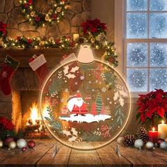 Christmas LED Neon Sign with Santa and Winter Forest Scene