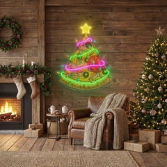 Christmas Pizza Tree Led Neon Sign Light