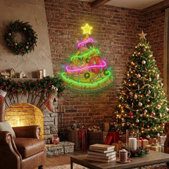 Christmas Pizza Tree Led Neon Sign Light