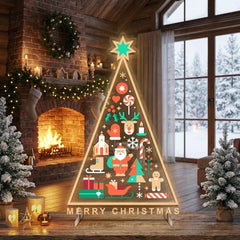 Christmas Tree LED Neon Sign with Holiday Icons