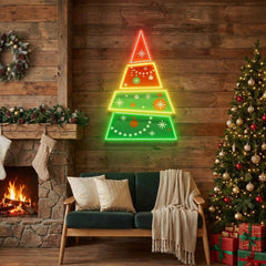 Christmas Tree Pyramid Led Neon Sign Light