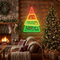 Christmas Tree Pyramid Led Neon Sign Light