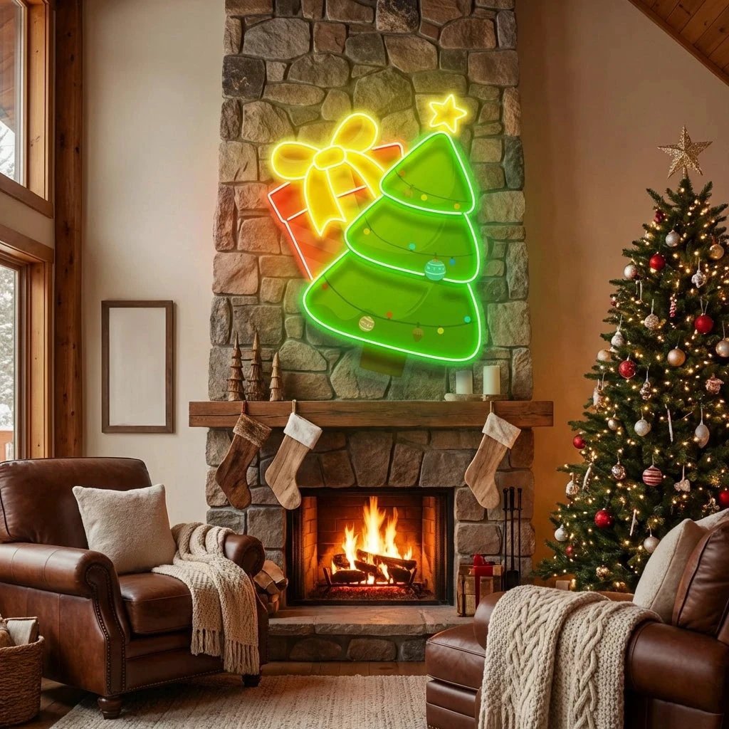 Christmas Tree Gift Led Neon Sign Light