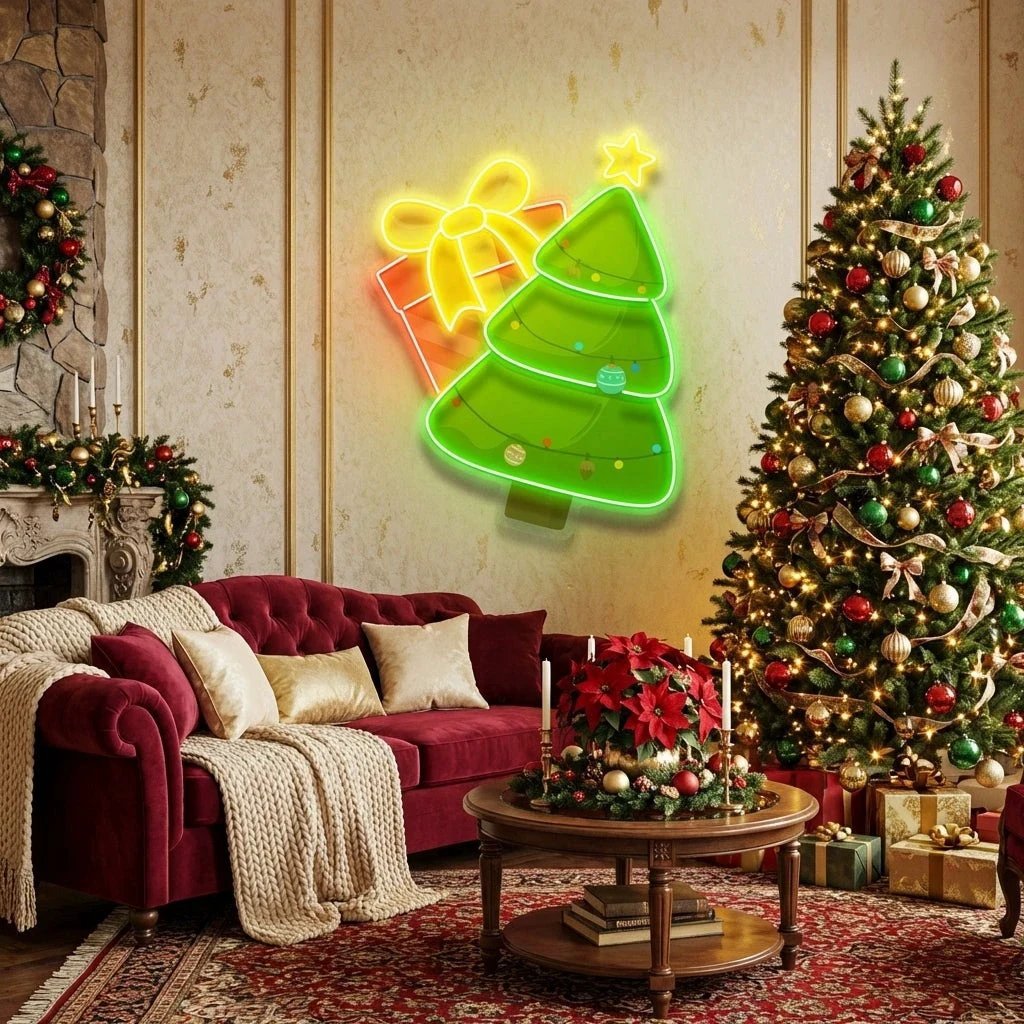 Christmas Tree Gift Led Neon Sign Light
