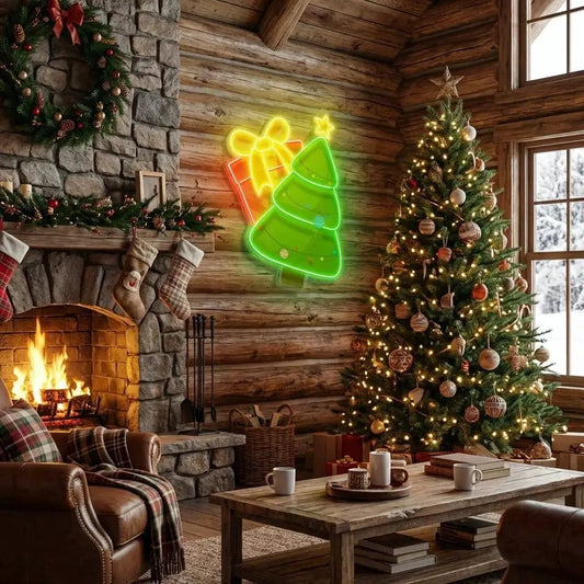 Christmas Tree Gift Led Neon Sign Light