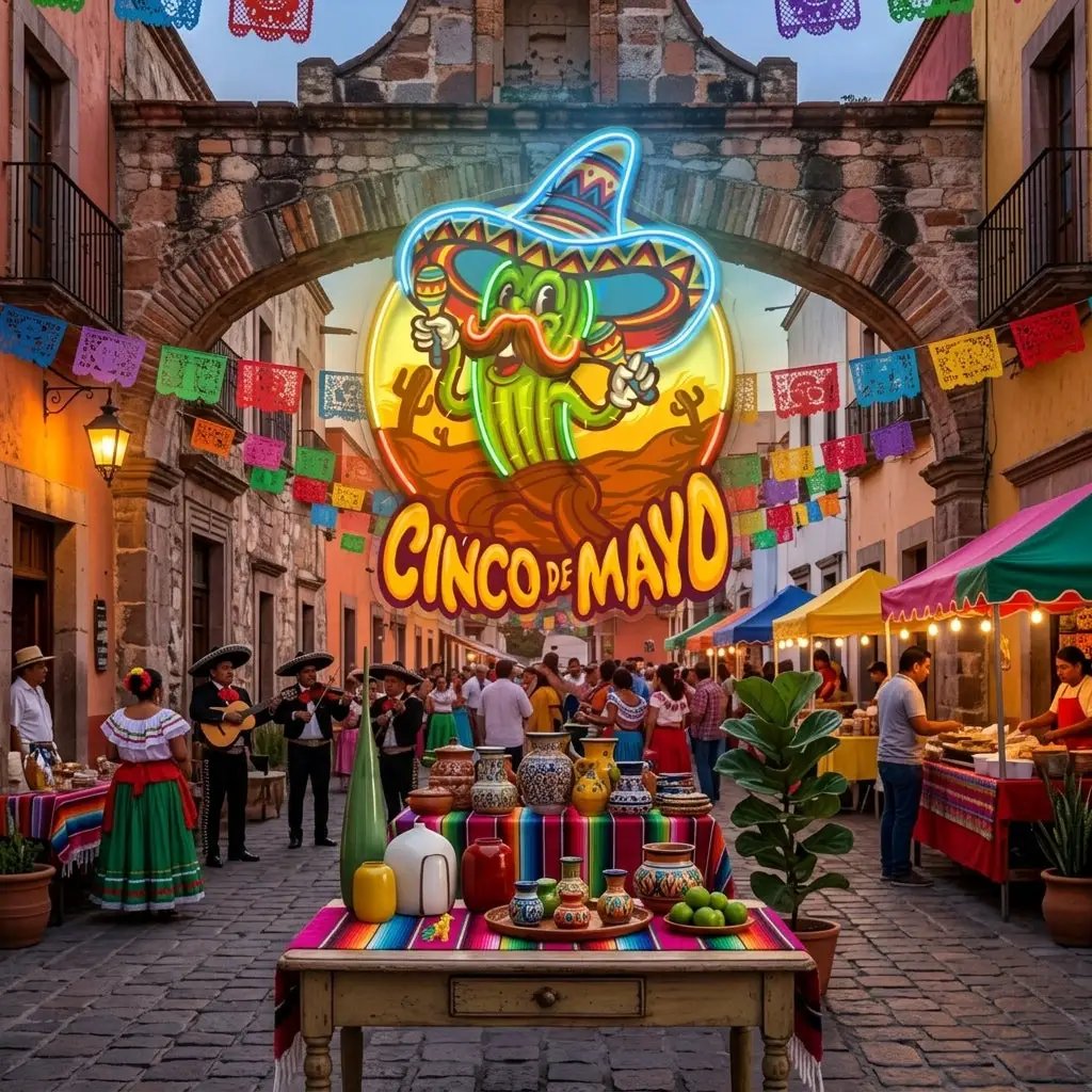 Cinco De Mayo Cactus LED Neon Sign Light Pop Art