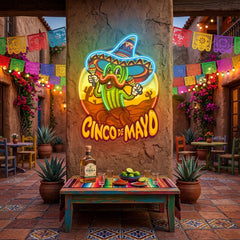 Cinco De Mayo Cactus LED Neon Sign Light Pop Art