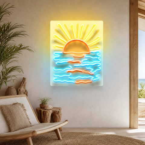 Coastal Rise LED Neon Sign Light Pop Art