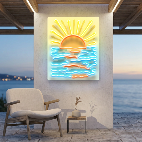 Coastal Rise LED Neon Sign Light Pop Art