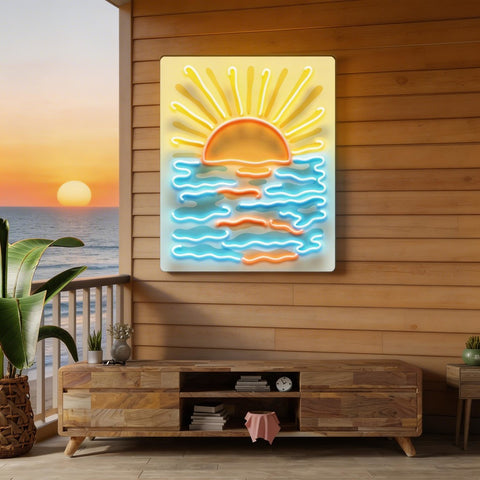 Coastal Rise LED Neon Sign Light Pop Art