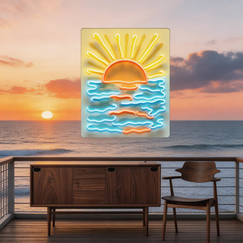 Coastal Rise LED Neon Sign Light Pop Art