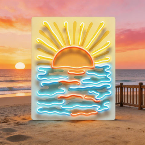 Coastal Rise LED Neon Sign Light Pop Art