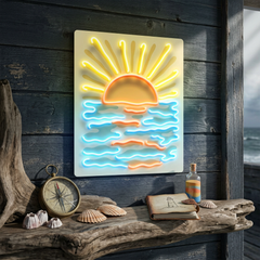 Coastal Rise LED Neon Sign Light Pop Art