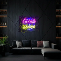 Cocktails & Dreams Neon Sign Bar Led Neon Sign