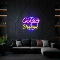 Cocktails & Dreams Neon Sign Bar Led Neon Sign