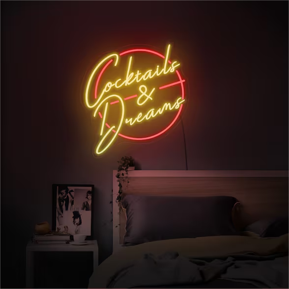 Cocktails and Dreams Neon Sign Bar Wall Decor Sign - VN03 - Customneonstudio