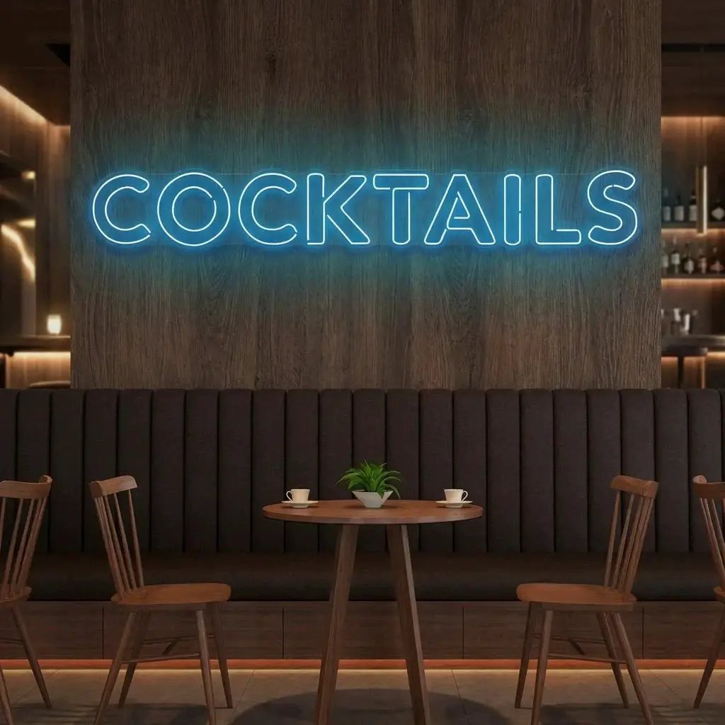 Cocktails Led Neon Sign Light