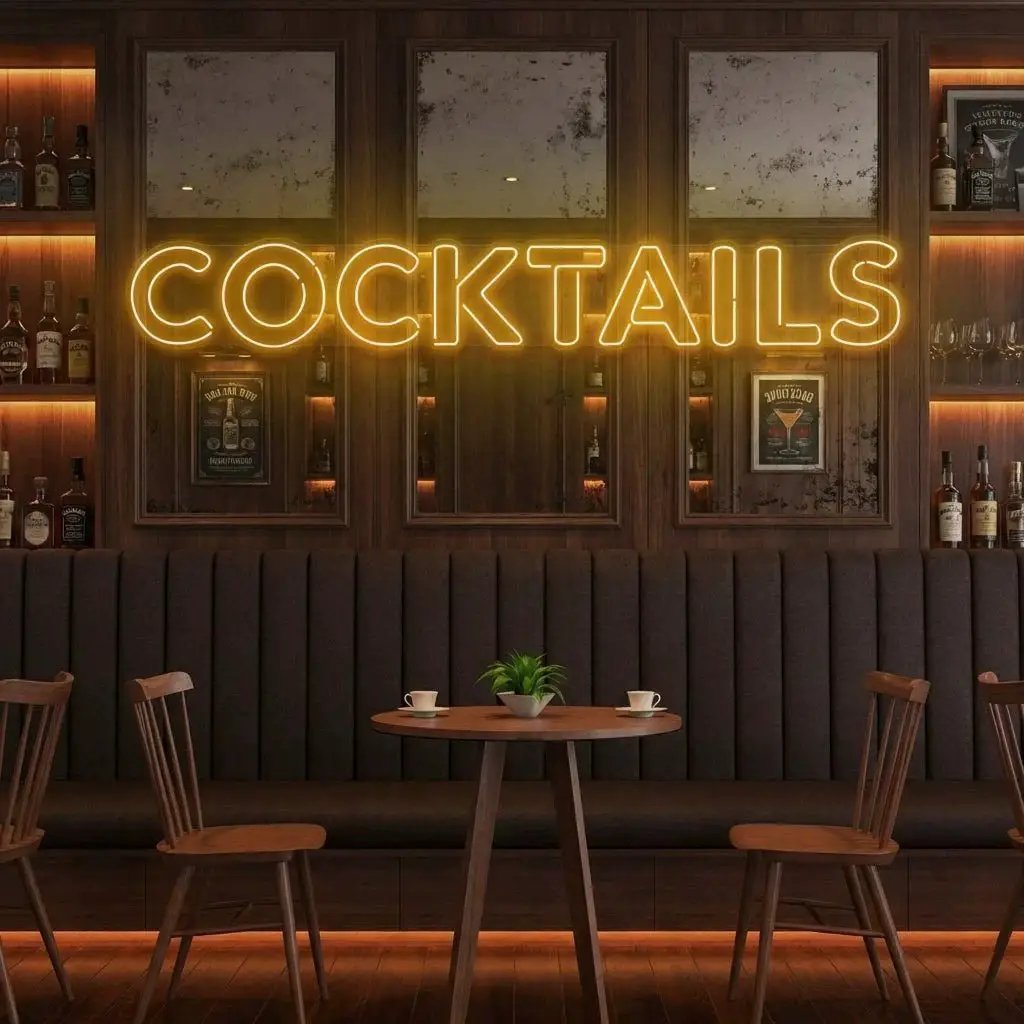 Cocktails Led Neon Sign Light