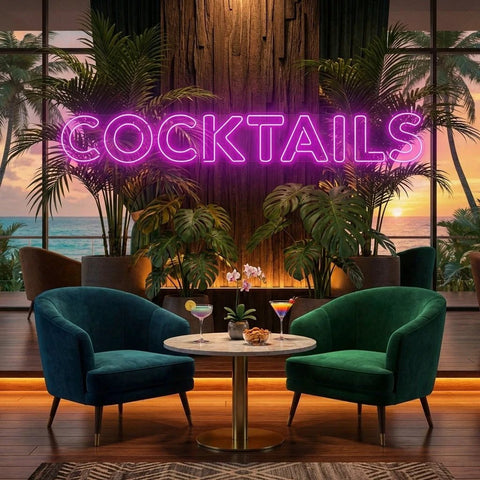 Cocktails Led Neon Sign Light