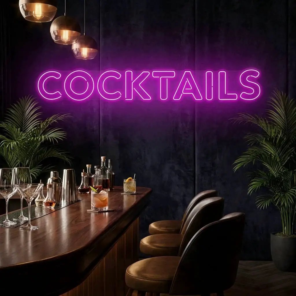Cocktails Led Neon Sign Light