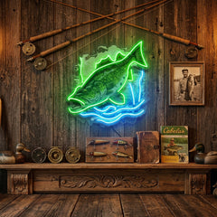 Cold Fishing Frame LED Neon Sign Light Pop Art