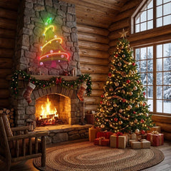 Colorful Christmas Tree Art Work Led Neon Sign Light