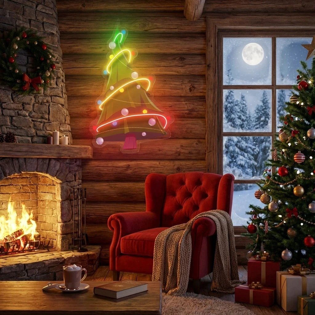 Colorful Christmas Tree Art Work Led Neon Sign Light