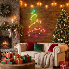 Colorful Christmas Tree Art Work Led Neon Sign Light