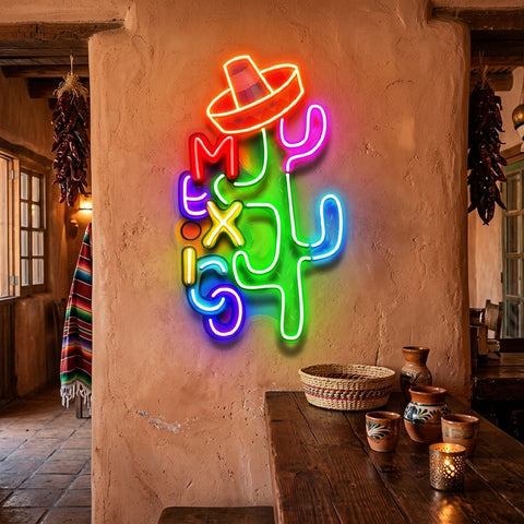 Colorful Mexican Theme Design Abstract Art LED Neon Sign Light Pop Art