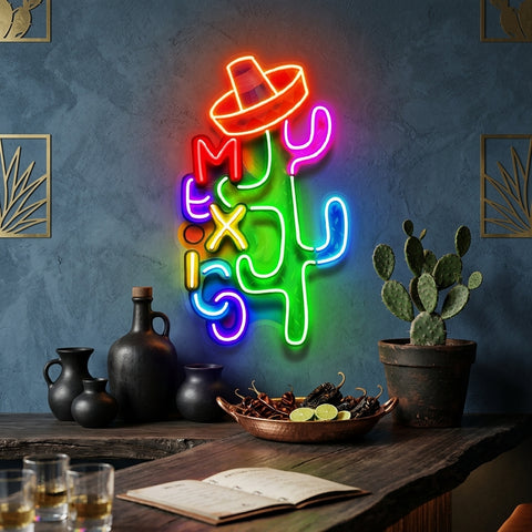 Colorful Mexican Theme Design Abstract Art LED Neon Sign Light Pop Art