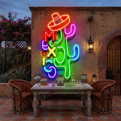 Colorful Mexican Theme Design Abstract Art LED Neon Sign Light Pop Art