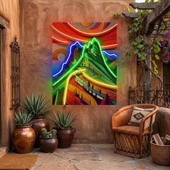 Colorful Mountainscape Abstract Art LED Neon Sign Light Pop Art