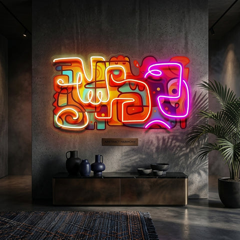 Colorful Scribble Abstract Art LED Neon Sign Light Pop Art