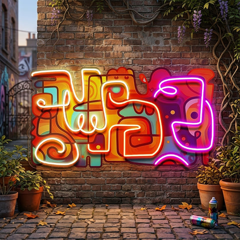Colorful Scribble Abstract Art LED Neon Sign Light Pop Art