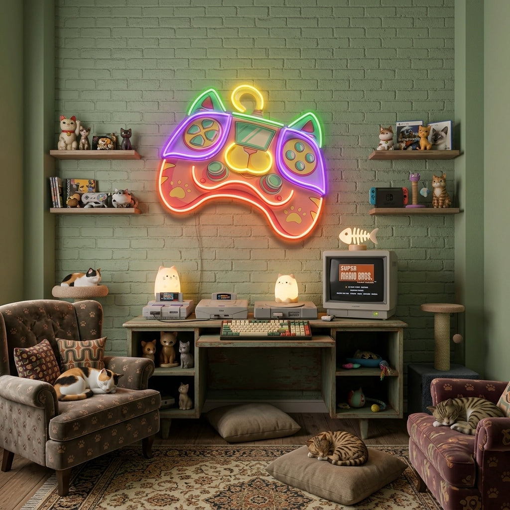Colorful Cartoon Gaming Artwork Led Neon Sign Light
