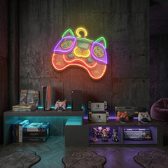 Colorful Cartoon Gaming Artwork Led Neon Sign Light