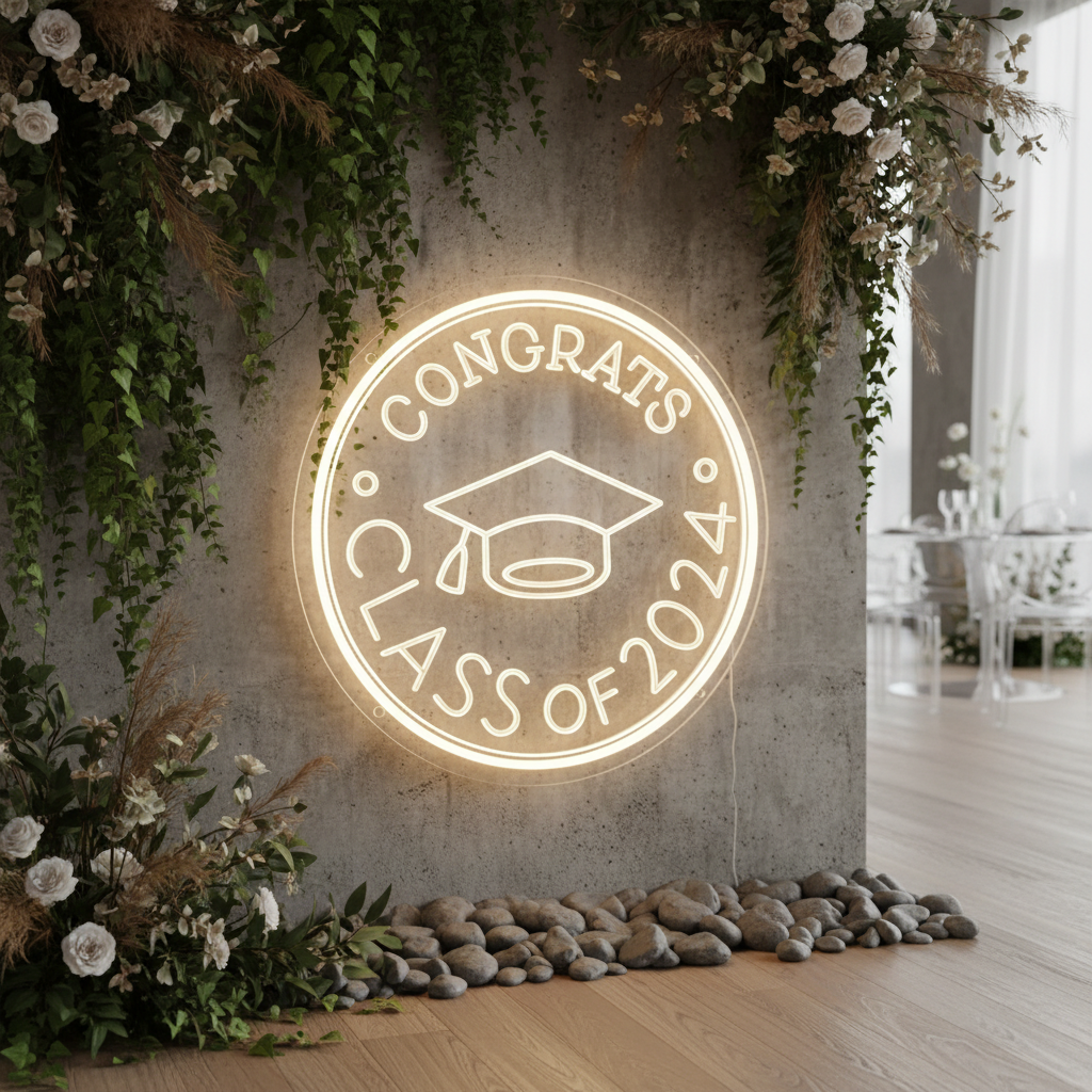 Congrats Class Of 2025 Neon Sign Prom Party Decor Sign