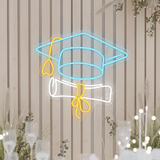 Congrats Grad Led Neon Sign Book and Cap Neon Sign