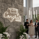 Congrats Neon Sign for 2025 Graduation Party Decor