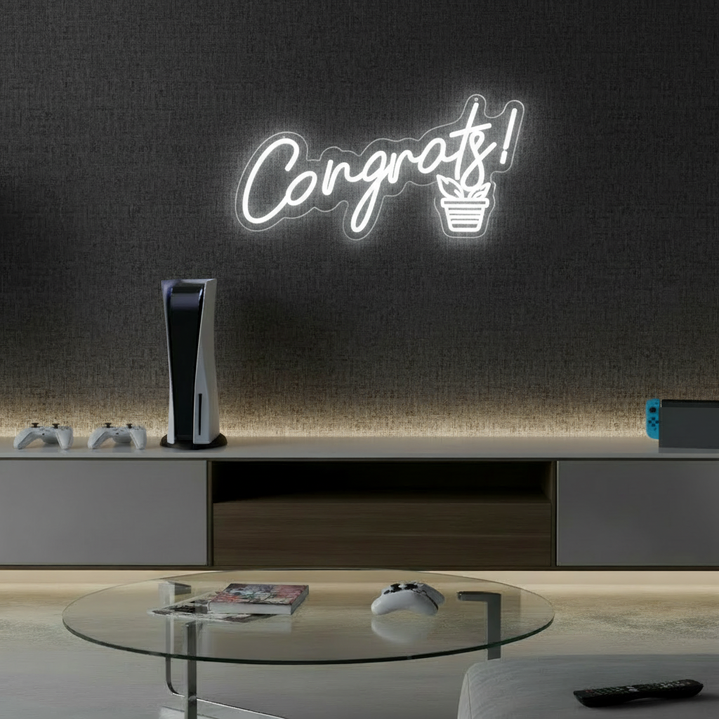 Congrats Neon Sign for Party Celebration - VN03 - Customneonstudio
