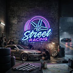 Cool Street Racing Wheel LED Neon Sign Light Pop Art